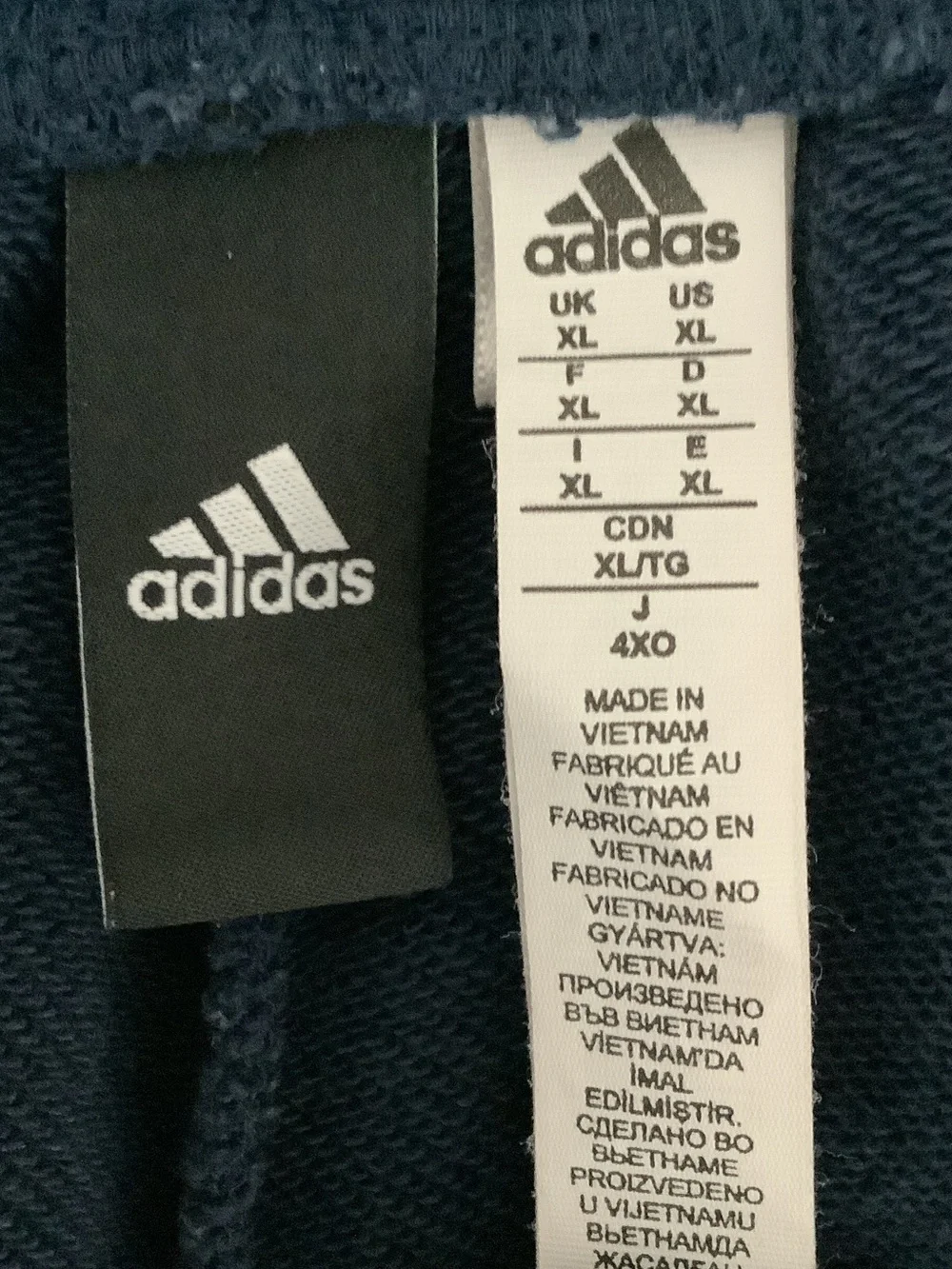 adidas Navy Blue Athletic Shorts with Logo Patch